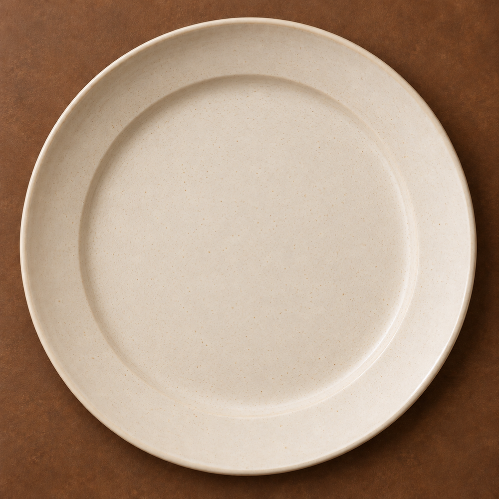 Illustrative clean plate after washing