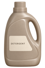 Illustrative unbranded detergent bottle